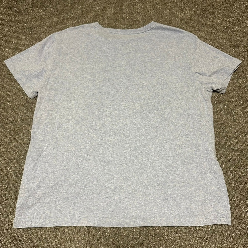 Polo Ralph Lauren Mens V-Neck T-Shirt Light Blue Heathered Size Large - Picture 3 of 5